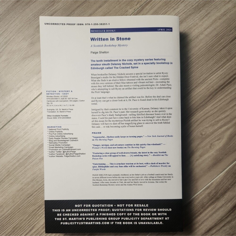 Written in Stone: A Scottish Bookshop Mystery BY Paige Shelton PaperBack - Picture 4 of 7